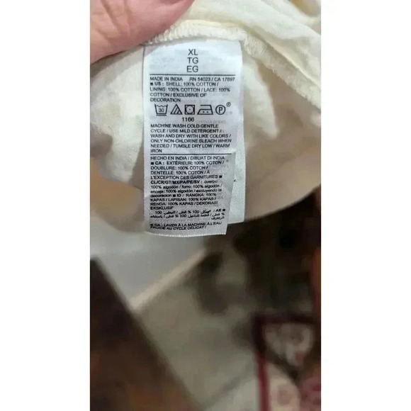 Woman's cream linen blend wagon look style dress size XL - Picture 4 of 8